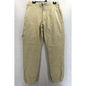 Patagonia Men's Med Traveler Pants Khaki Twill Drawstring Waist‎ EUC!